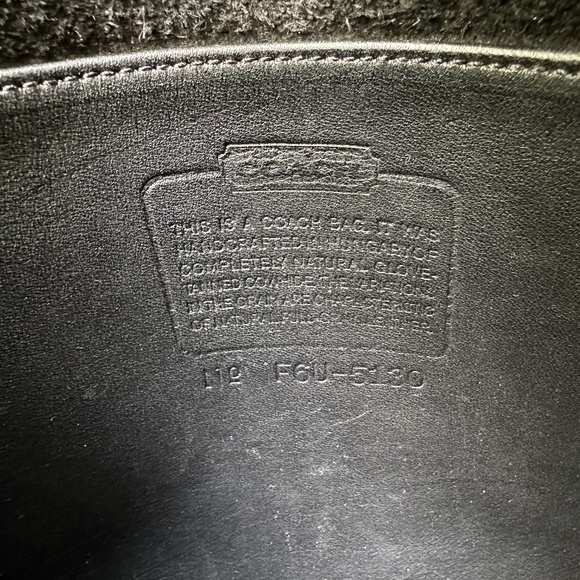 Vintage Coach 5130 Black Leather Station Satchel Crossbody Bag Brass Hardware - Picture 15 of 16
